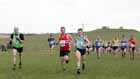 No 2 Keith Miller (David Loyd Redway Runners), Iain Twaddle (NSP) and 93 Dean Parker (Bournville Harriers), males 35 to 64race, BMAF Cross Country, Herrington, Sunderland.